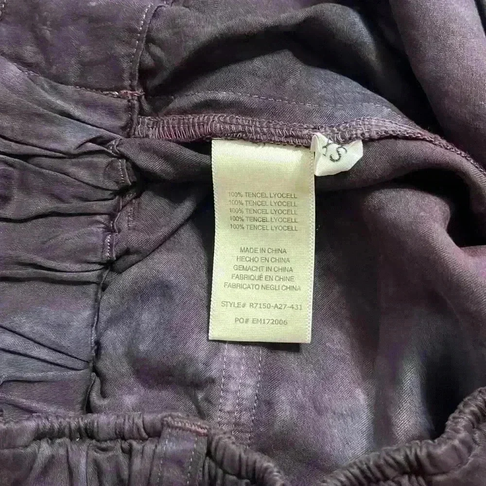 Cloth & Stone Anthropologie Chambray Tie-Dye Cargo Jogger Pants, Purple - Picture 10 of 10